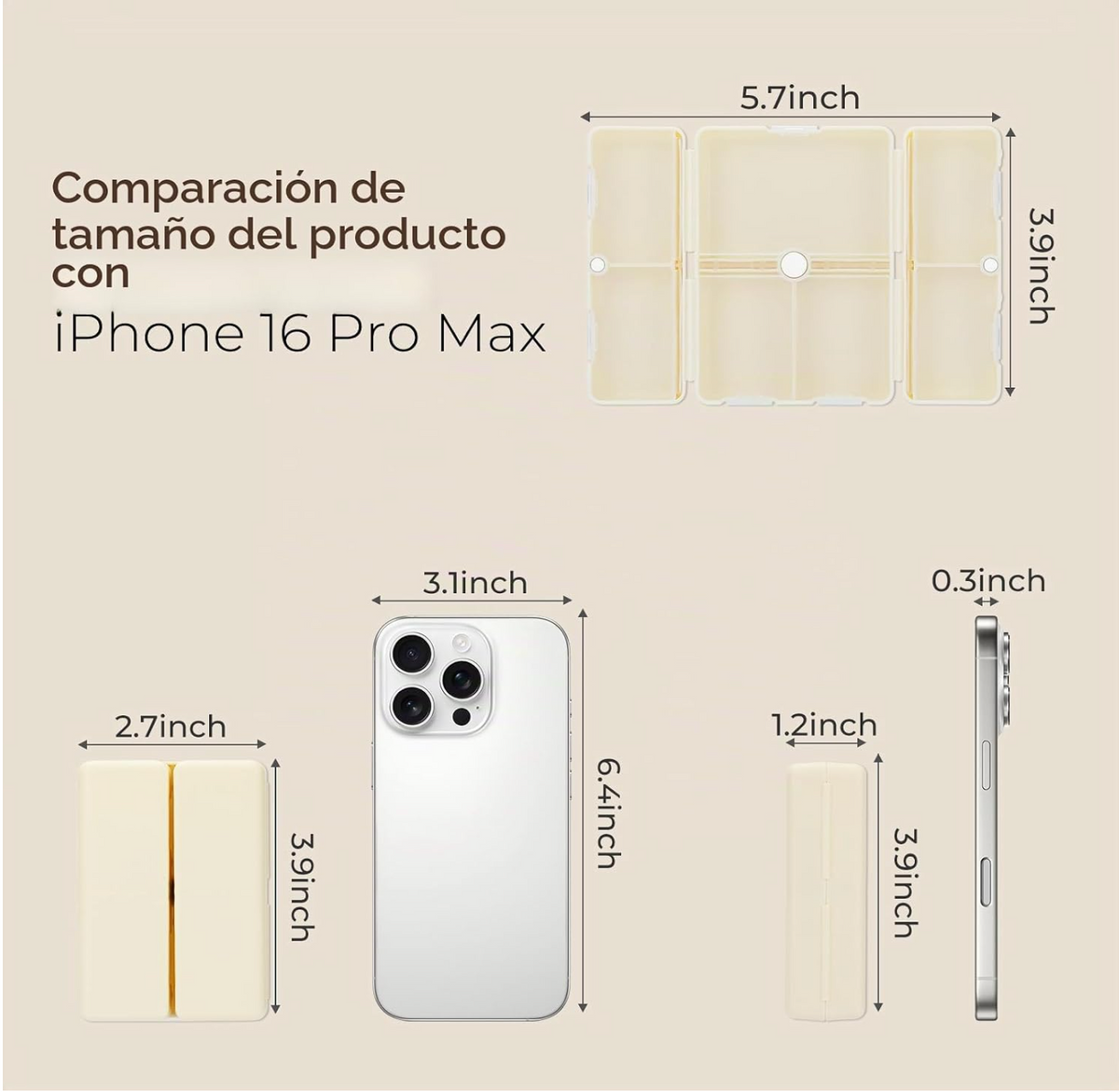 Pastillero Rectangular 7 Espacios