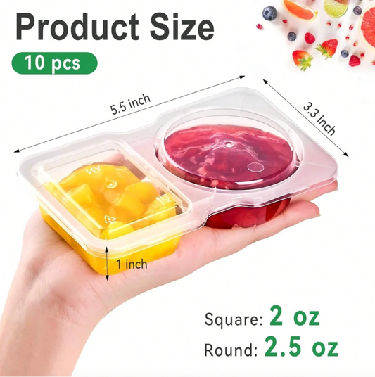 Set de Envases de Snacks Reusables con Tapa 10 pzas