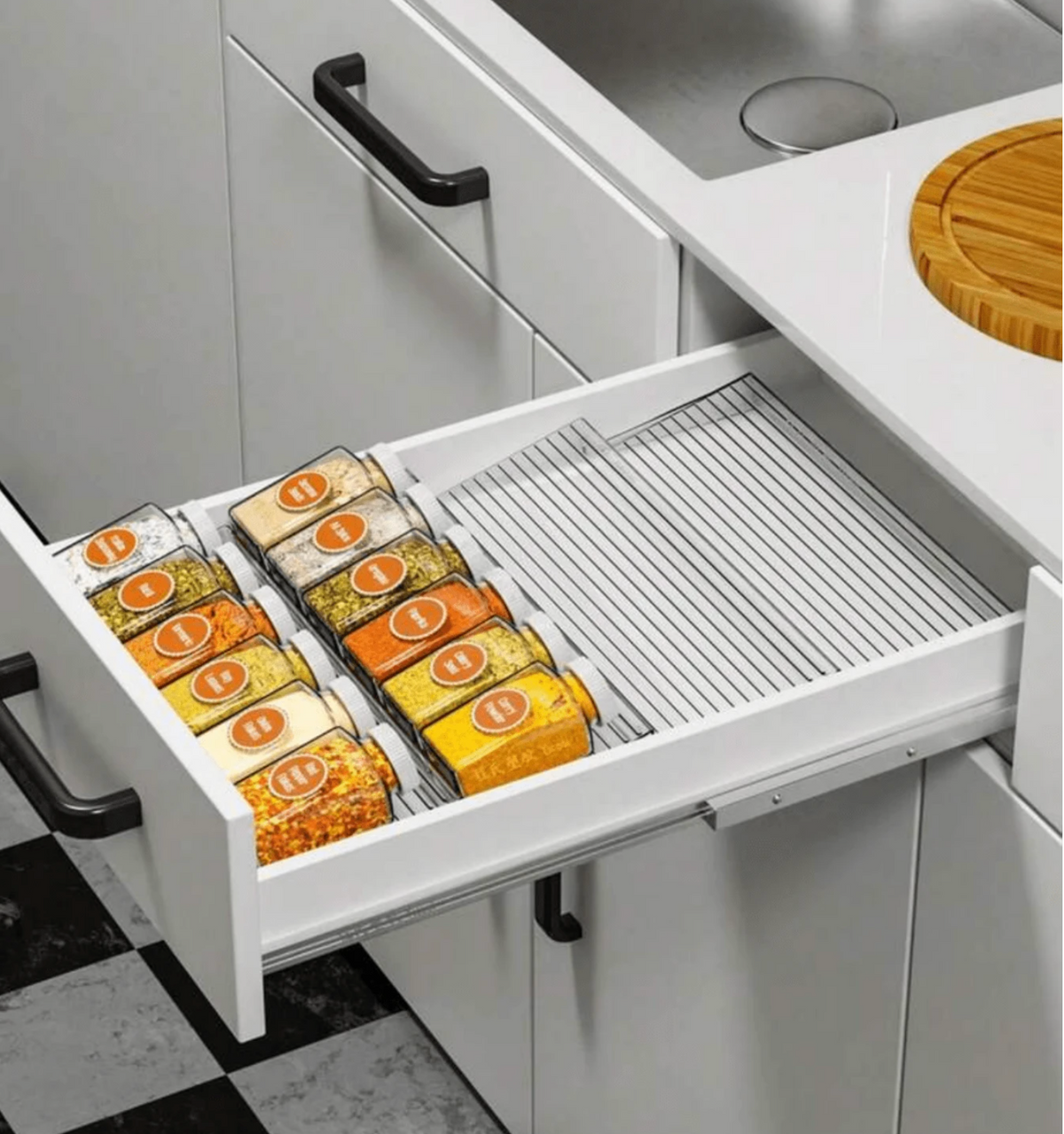 Organizador de Acrilico para Frascos de Especias 2pzas
