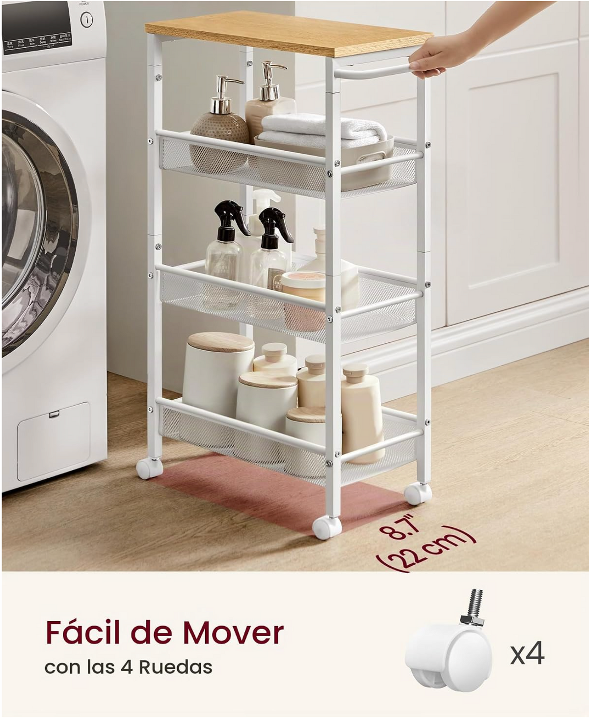 Carrito Organziador 4 Niveles (Vasagle)