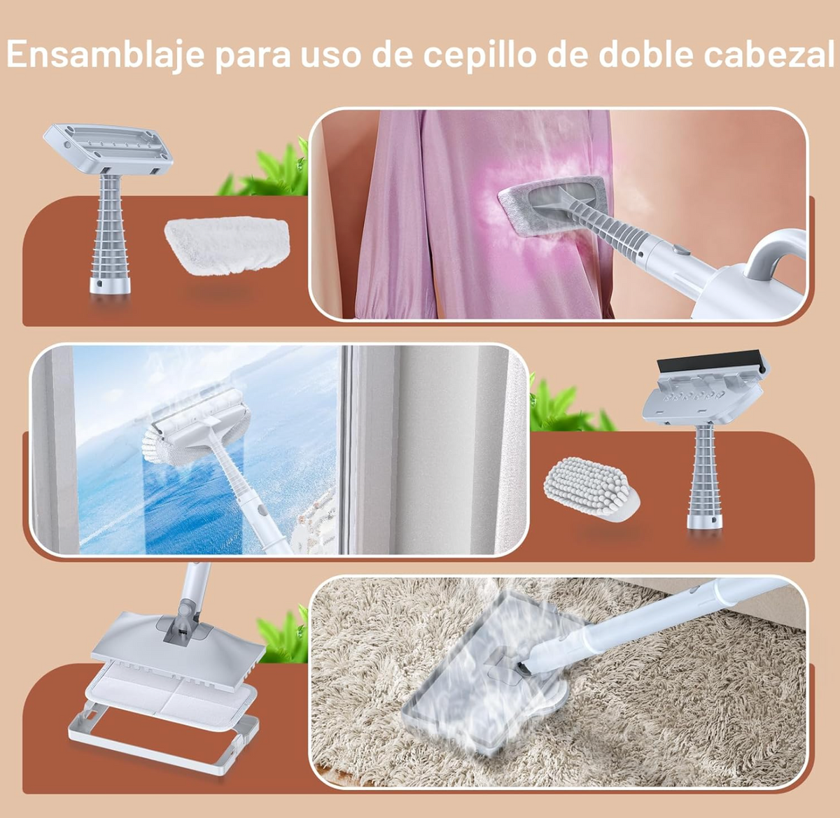 Trapeador a Vapor + Limpiador a Vapor 2 en 1 (Scrubwiz)