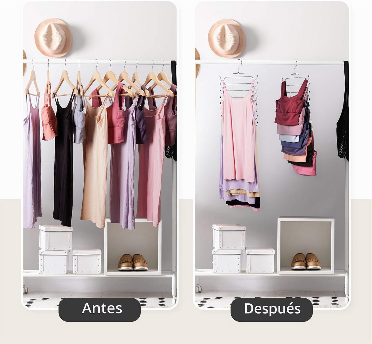 Ganchos para Camisas 8 Espacios