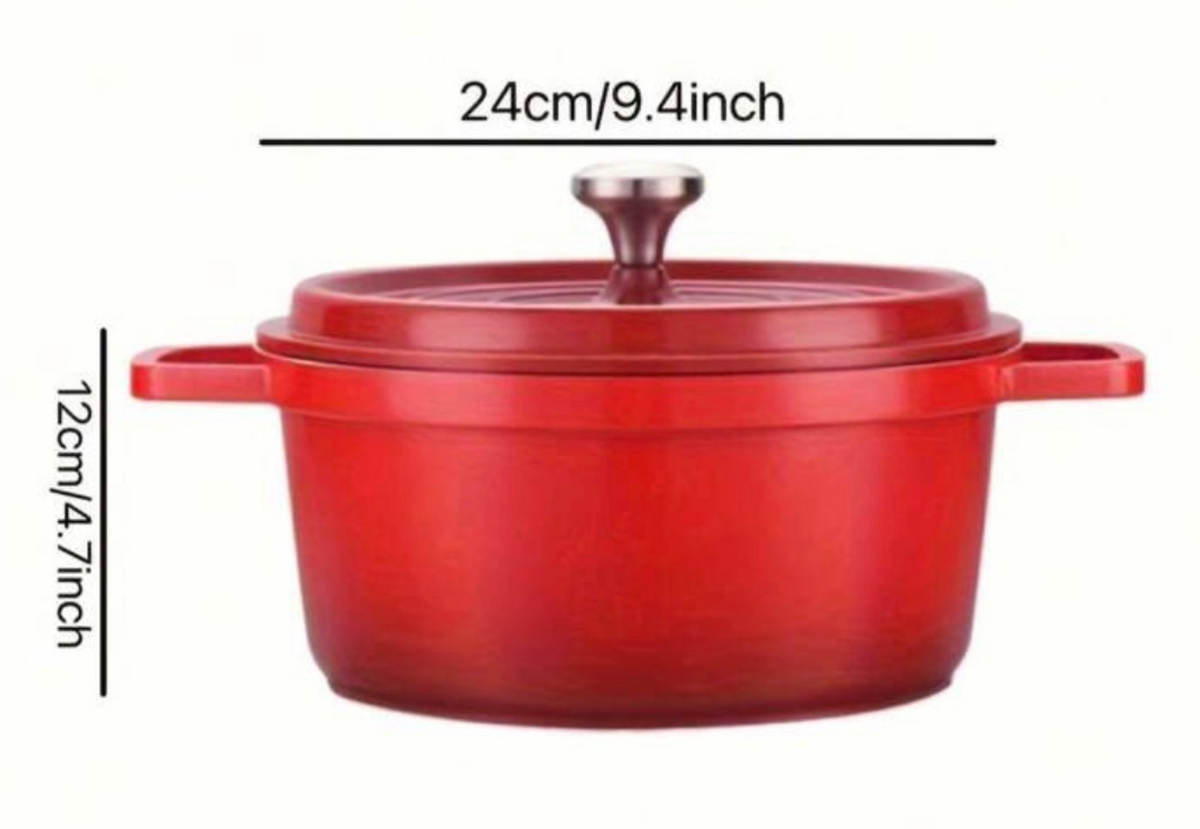 Olla de Aluminio Color Rojo