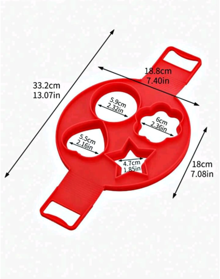 Molde de Silicona para Panquecas Rojo
