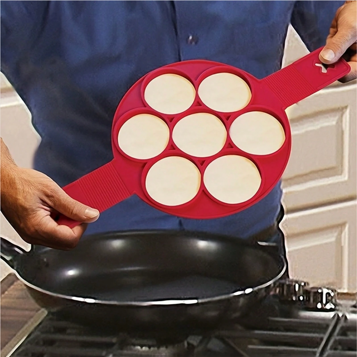 Molde de Silicona para Panquecas Rojo
