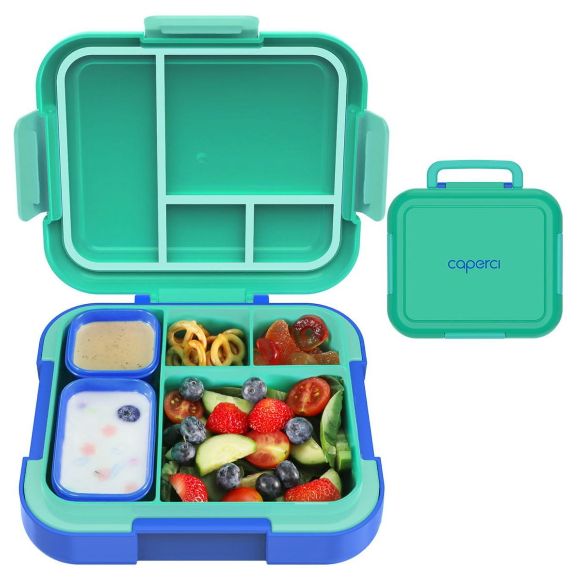 Lonchera Antiderrame con 2 Recipientes Modulares (Caperci)