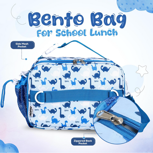 Bolso de Lonchera Azul Claro Dinosaurios (Yolay)