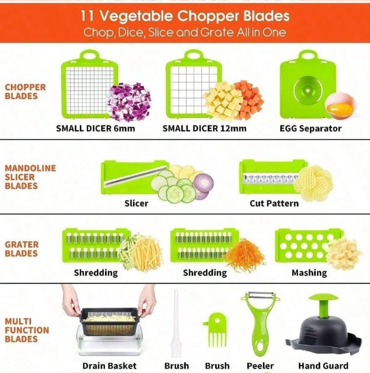 Cortador de Vegetales 16 Pzas