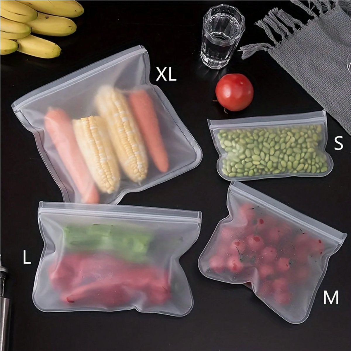 Set de Bolsas de Silicon 4 Diferentes Tamaños
